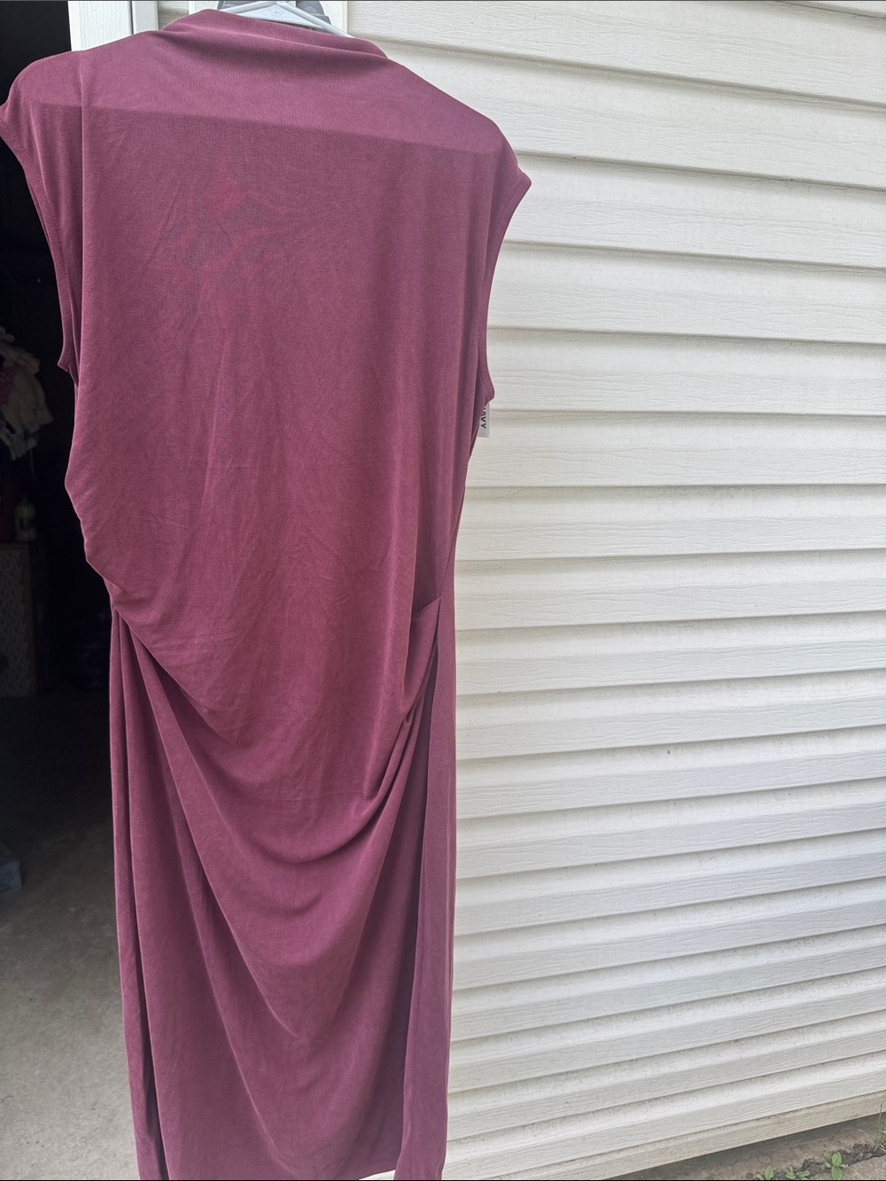 Old Navy Sleeveless Draped Maxi Dress in Mauve